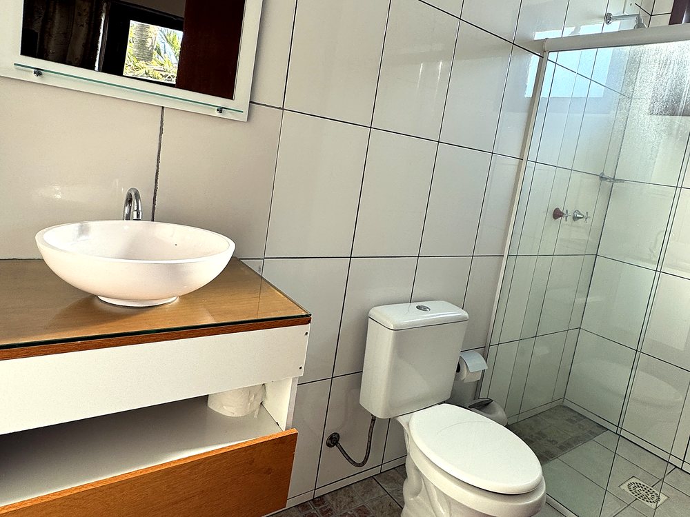 Banheiro do Apartamento com Jacuzzi da Pousada Capricórnio